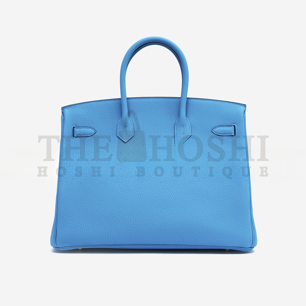 H**me5 BIRKIN 25 TOGO LEATHER BLUE GOLD BUCKLE BAG MSBK2300910 (25*20*13cm) Master Quality